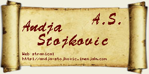 Anđa Stojković vizit kartica